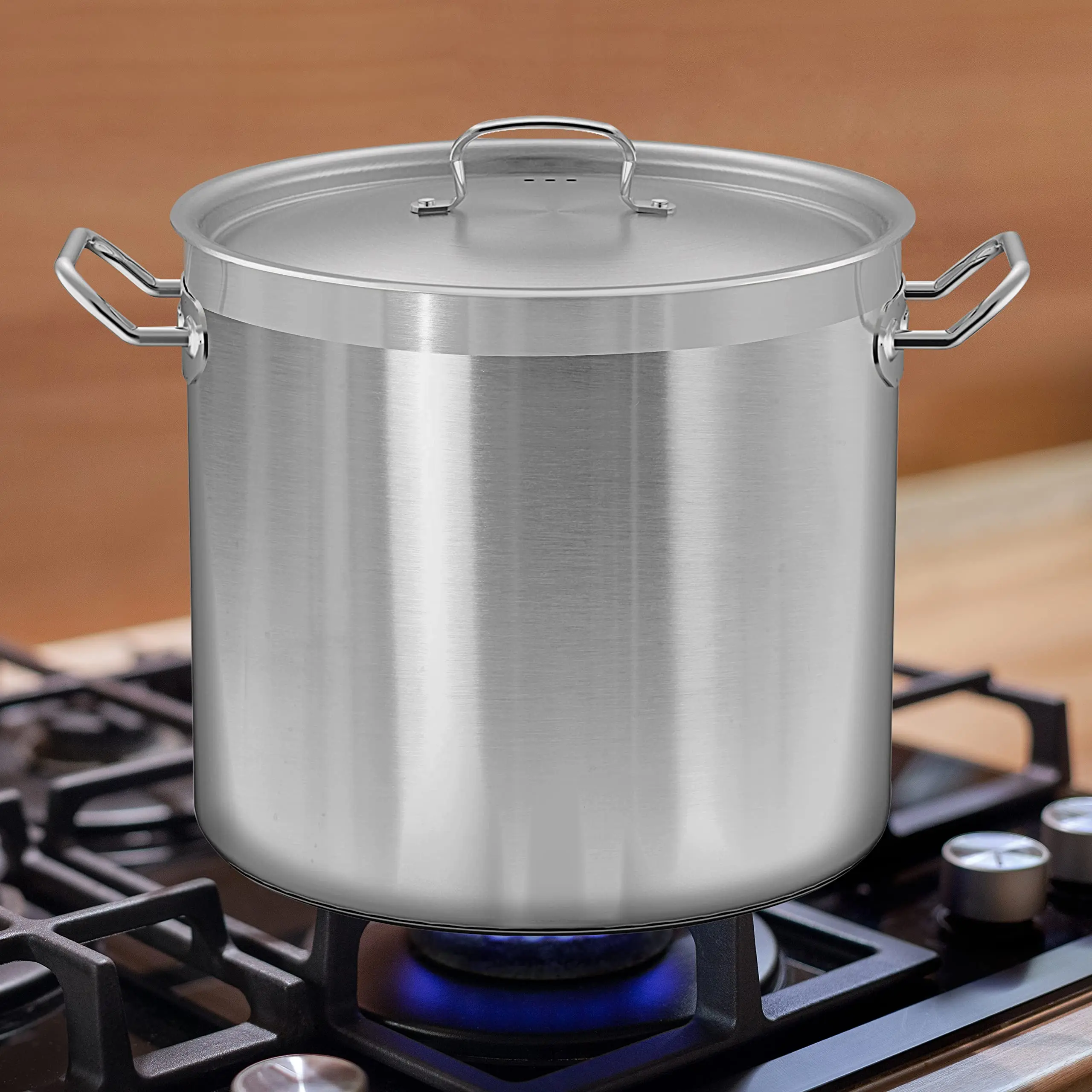 Commercial High Quality 20 Quart Stockpot Big Stainless Steel Stove Industrial Pasta Cooking Pots Stock Pots view 6