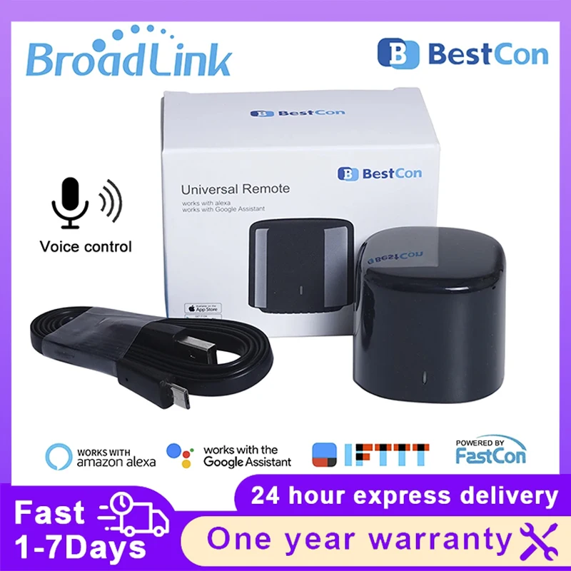 

BroadLink RM4 BestCon RM4C mini Wi-Fi Smart Универсальный пульт дистанционного управления для кондиционера, телевизора, голосовое управление с Google Home и Alexa HUB