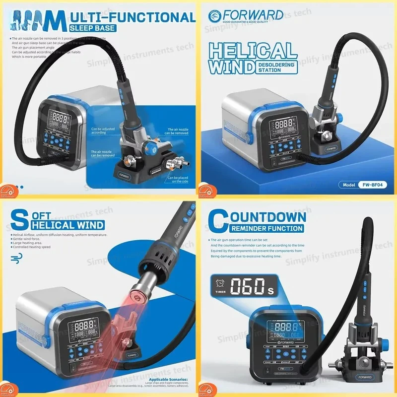 New Arrival Helical Wind Soldering Station Hot Air Gun for SMD BGA Rework Motherboard Repair Welding Heat Gun Electronic