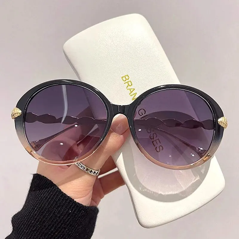 Round Sunglasses Ins Style Sunglasses Fashion Street Photography Glasses