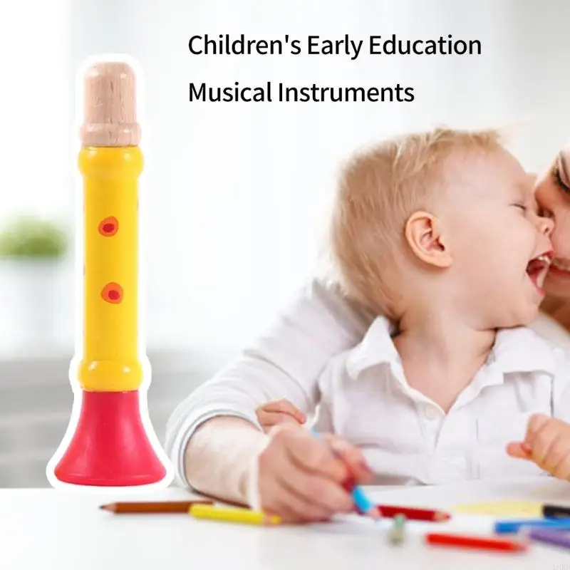 Giocattolo flauto fischio in legno per bambini apprendimento musicale strumento per prima infanzia L8RB