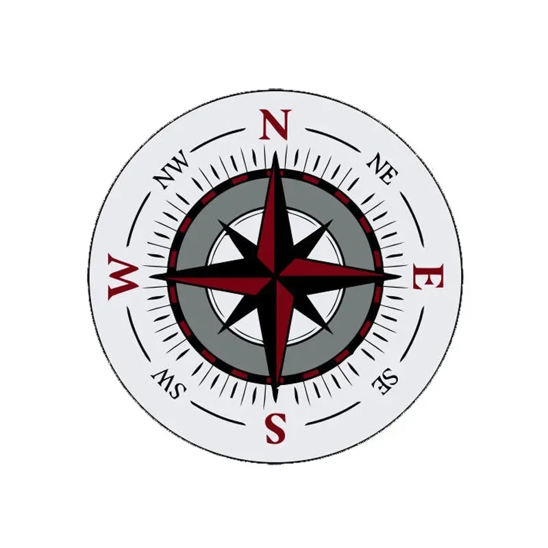 Personality Navigation Theme Compass Interesting Scratch Creative Motorcycle Car Sticker, 10cm