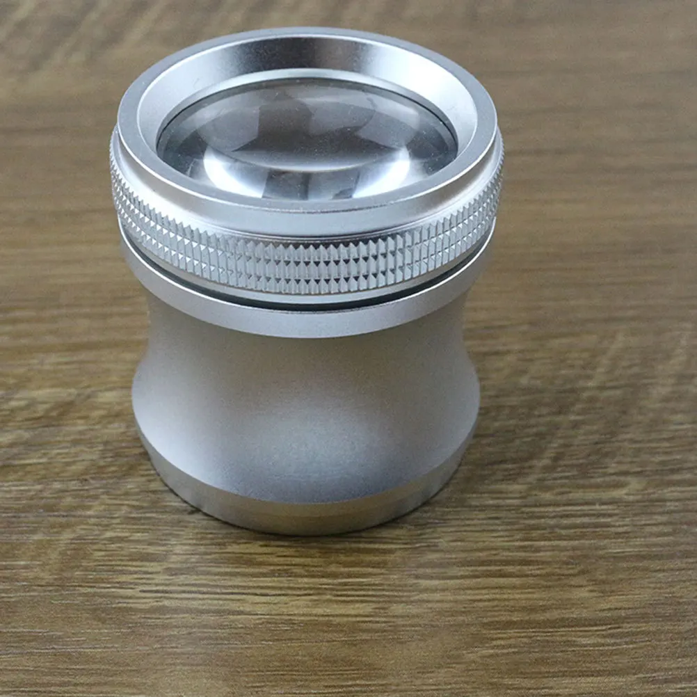 

2Pcs 20x Handheld Magnifying Glass Portable Jewelry Circuit Board Silver Black Jewelry Magnifying Glass