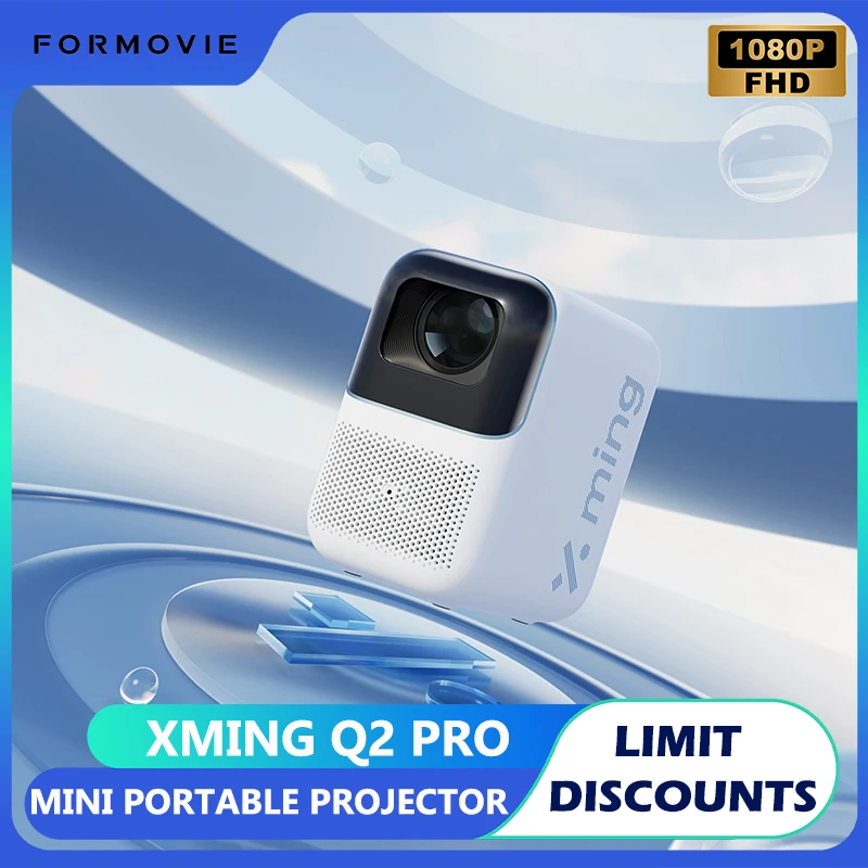 Formovie Xming Q2 Pro Projector 800ANSI Lumens 1080p Full HD Mini Protable Beamer Fengmi Smart Camping Bluetooth Outdoor Theater