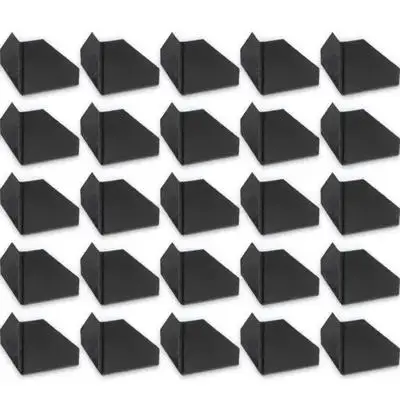 200 ชิ้น ตัวป้องกันมุม 50x50x50 มม. สำหรับป้องกันการกระแทกในกล่องบรรจุภัณฑ์ กล่องขนส่ง เฟอร์นิเจอร์ ประตู กล่องกระดาษแข็ง ตัวป้องกันขอบสีดำ ทำจากพลาสติก น้ำหนักเบา