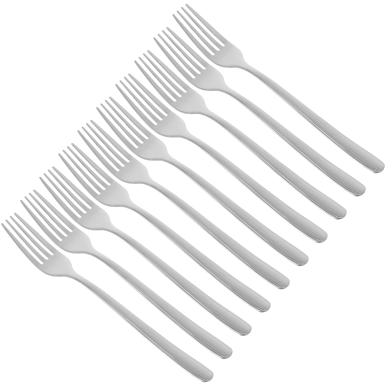 

12pcs Forks Stainless Steel Set Stainless Steel Forks Cake Fruit Extra Long Dishwasher Salad Dinner Tableware