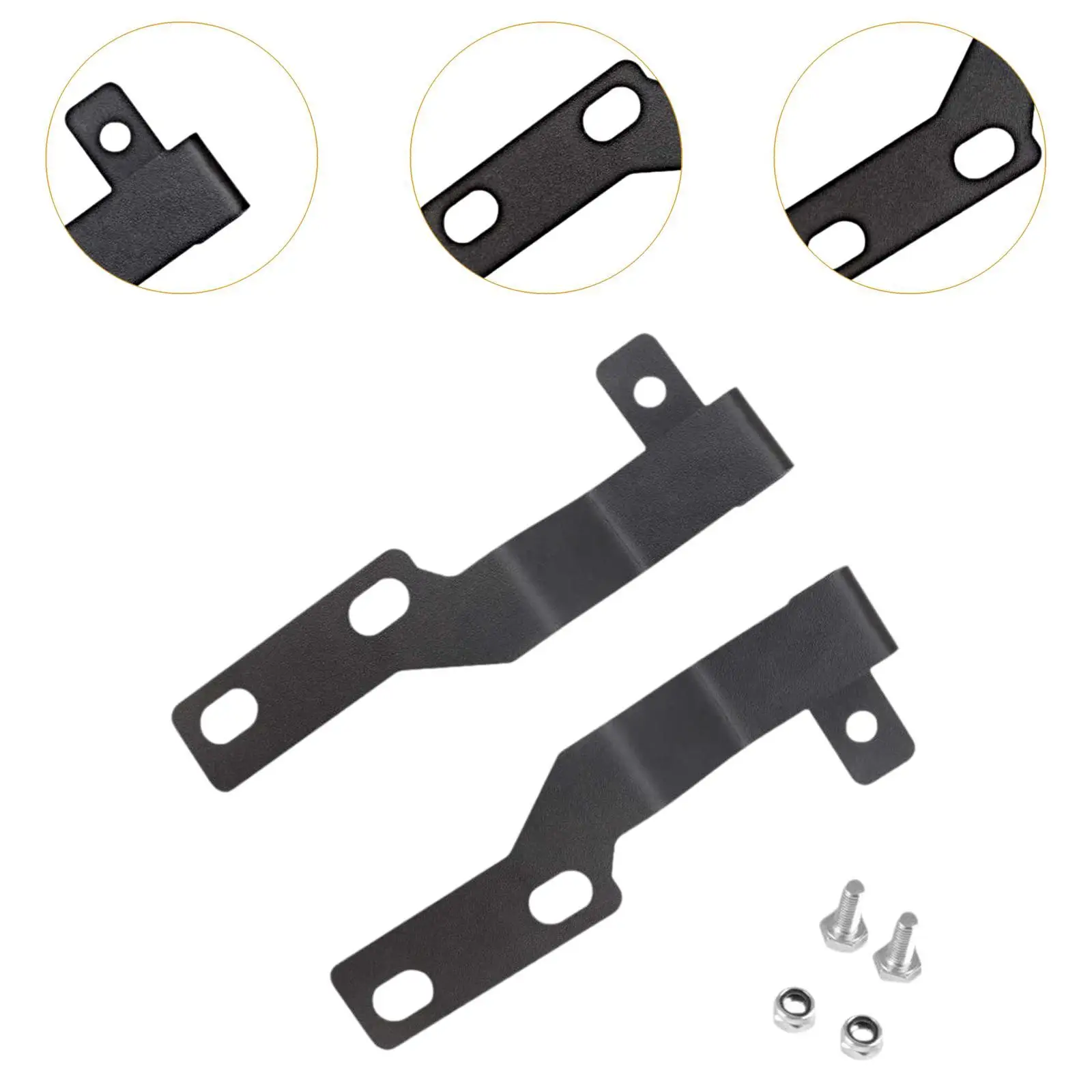 2 قطعة الخندق ضوء جبل بين قوسين قوي سهلة التركيب السيارات المعادن LED أضواء القرون بين قوسين لاستبدال 2005-2015