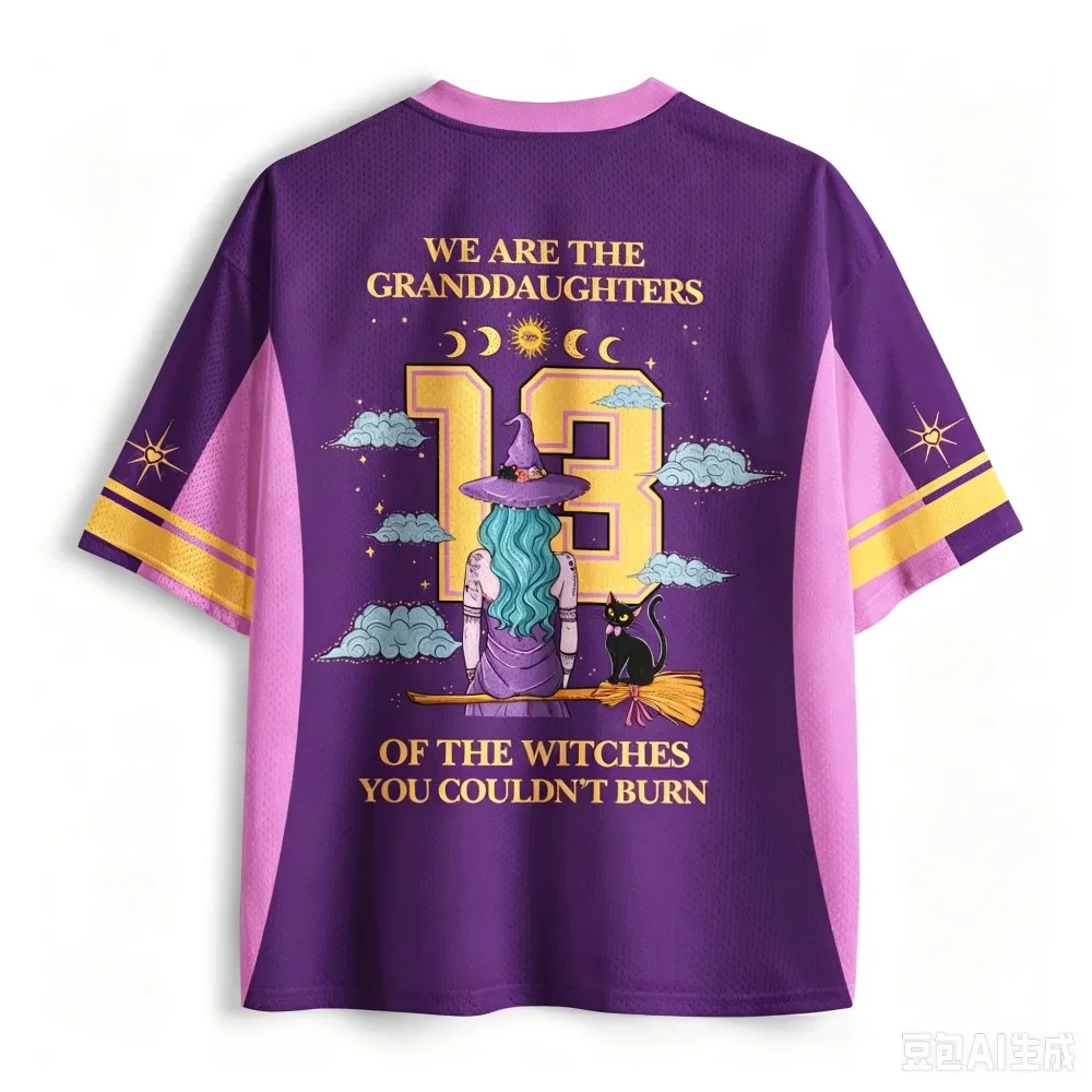 Gothic Fußballtrikot Vintage 3D-Druck Herren Damen Schnelltrocknend Atmungsaktiv V-Ausschnitt Locker T-Shirt Modisches Streetwear Y2K Elternkleidung – Detail 18