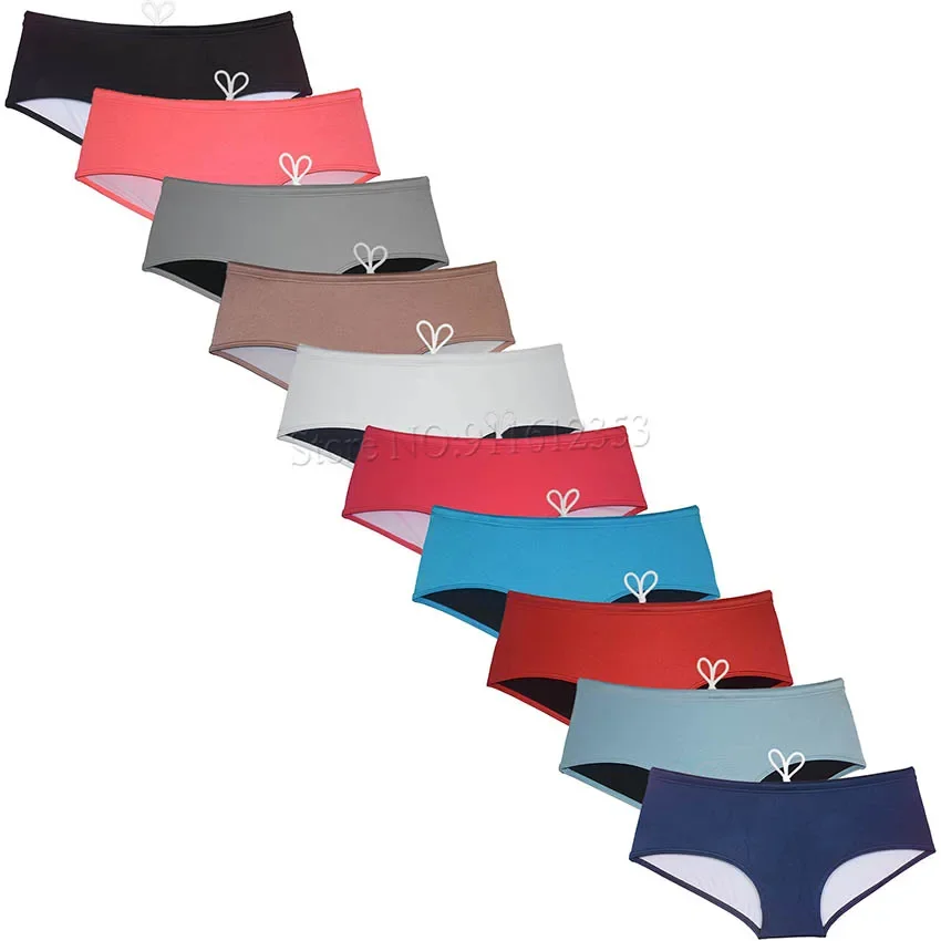 Men's Spandex Lining Swimsuit Boxer Briefs Board Swimwear Surf Adjustable Drawstring Trunks Shiny Fabric