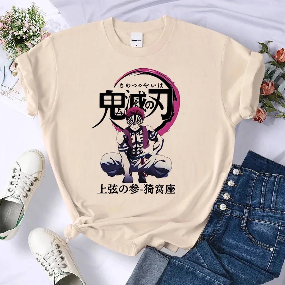 Akaza t-shirt female streetwear Vintage graphic 80s Comfortable Classic shirt harajuku Trendy Gothic Y2k University Grunge