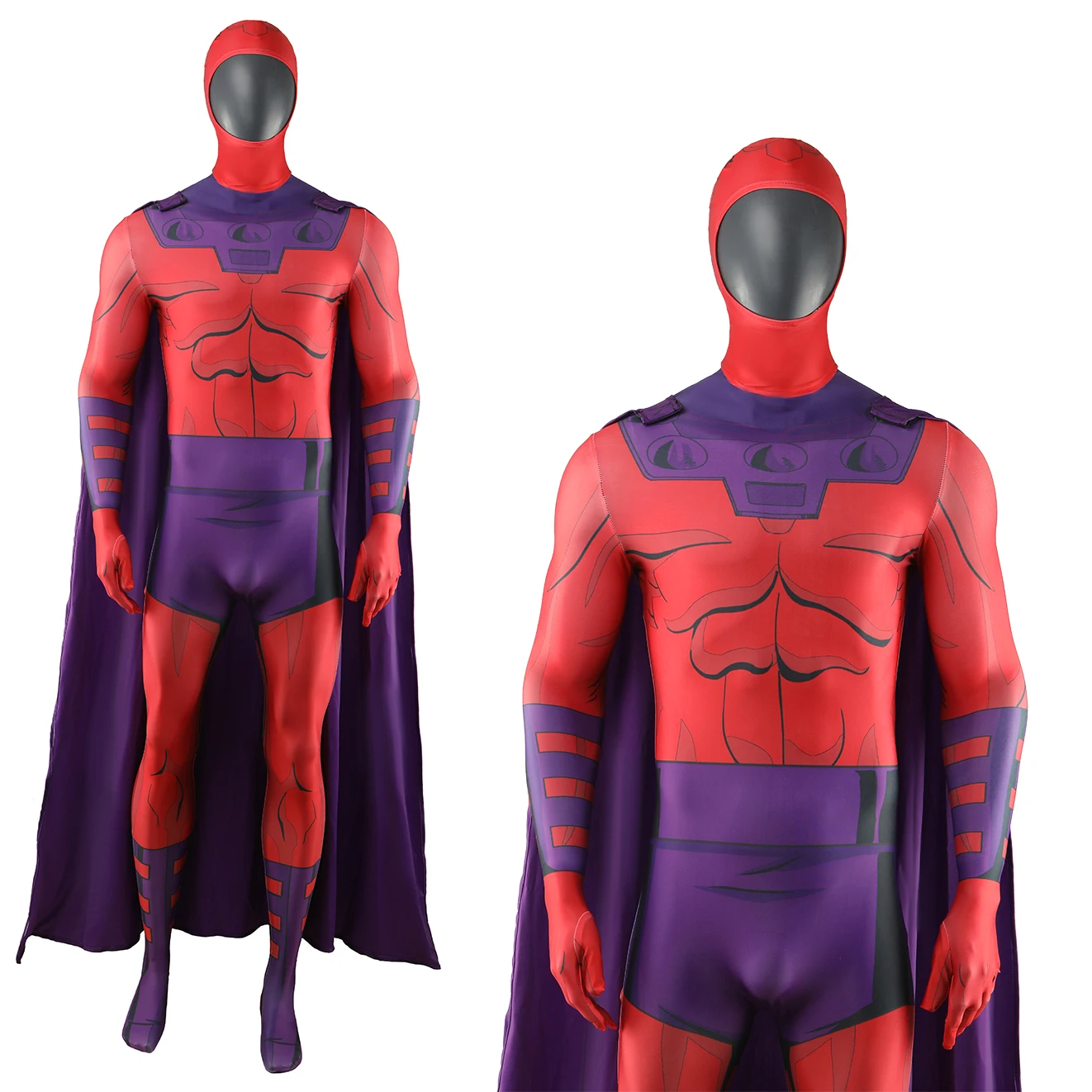 X-Men 97 Magneto Cosplay Max Eisenhardt Costume Superhero Spandex Bodysuit X-Men 97 Magneto Outfits Cosplay Halloween Costume