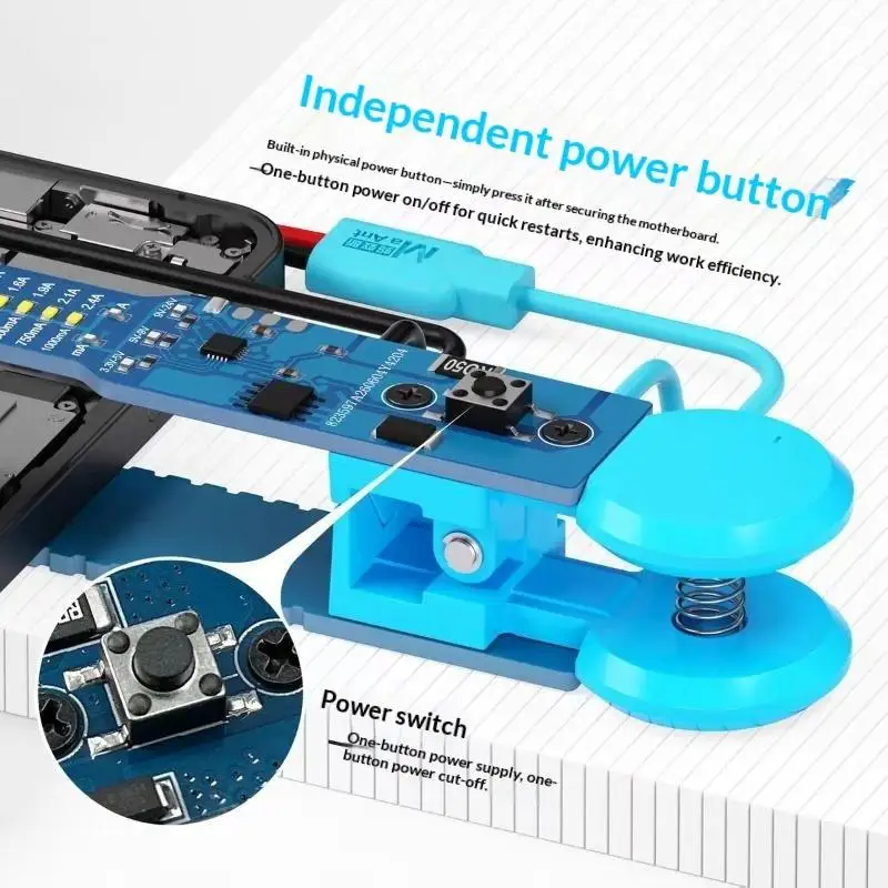 KJ-08 Universal Power Clip No Solder One Click Power On For Mobile Phones Motherboard PCB Startup Test Repair Tool