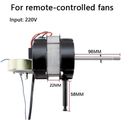 AC-ユニバーサル銅抵抗器,リモートコントロールモーター,ファンモーター,220V,長さ450mm,220V