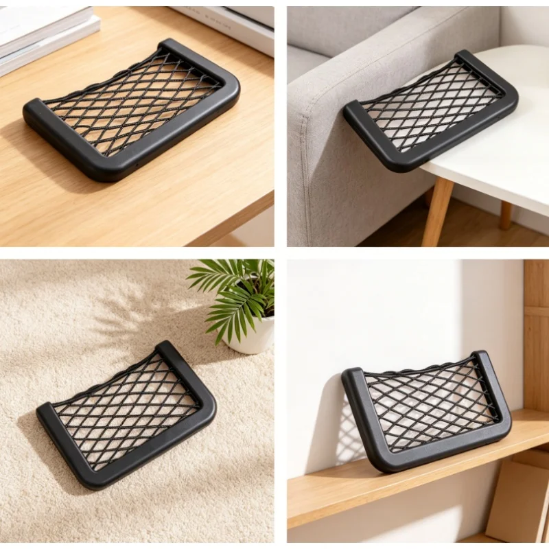 1/2PCS Universal Car Organizer Storage Bag Auto Paste Net Pocket Phone Holder Car Accessories Interior Storage Accessories