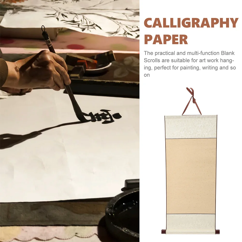 

3Pcs Lightweight Portable Blank Calligraphy Scrolls Chinese Xuan Paper for Writing Drawing Painting Gifts Caligraphy Paper