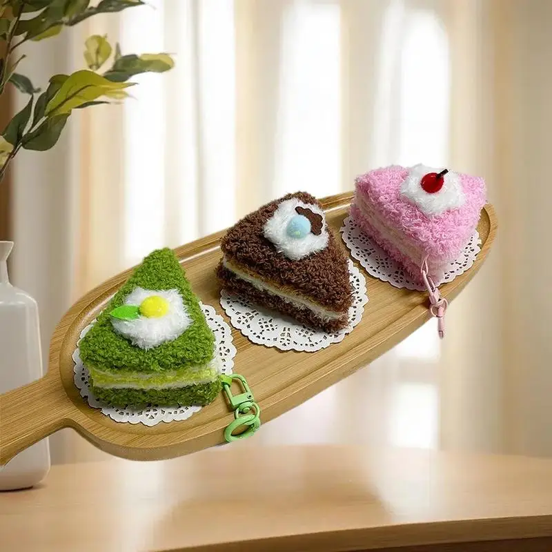 لطيف مثلث ألف طبقة كعكة الغذاء أفخم المفاتيح الإبداعية عروسة كارتون قلادة Kawaii ظهره حلية الديكور الهدايا #1
