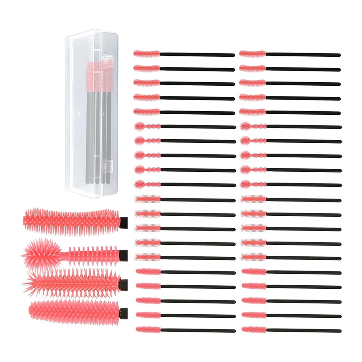 A83Z Sewing Machine Cleaning Brushes - 40 PCS Reusable Silicone Sewing Machine Cleaning Kit with Transparent Storage Box