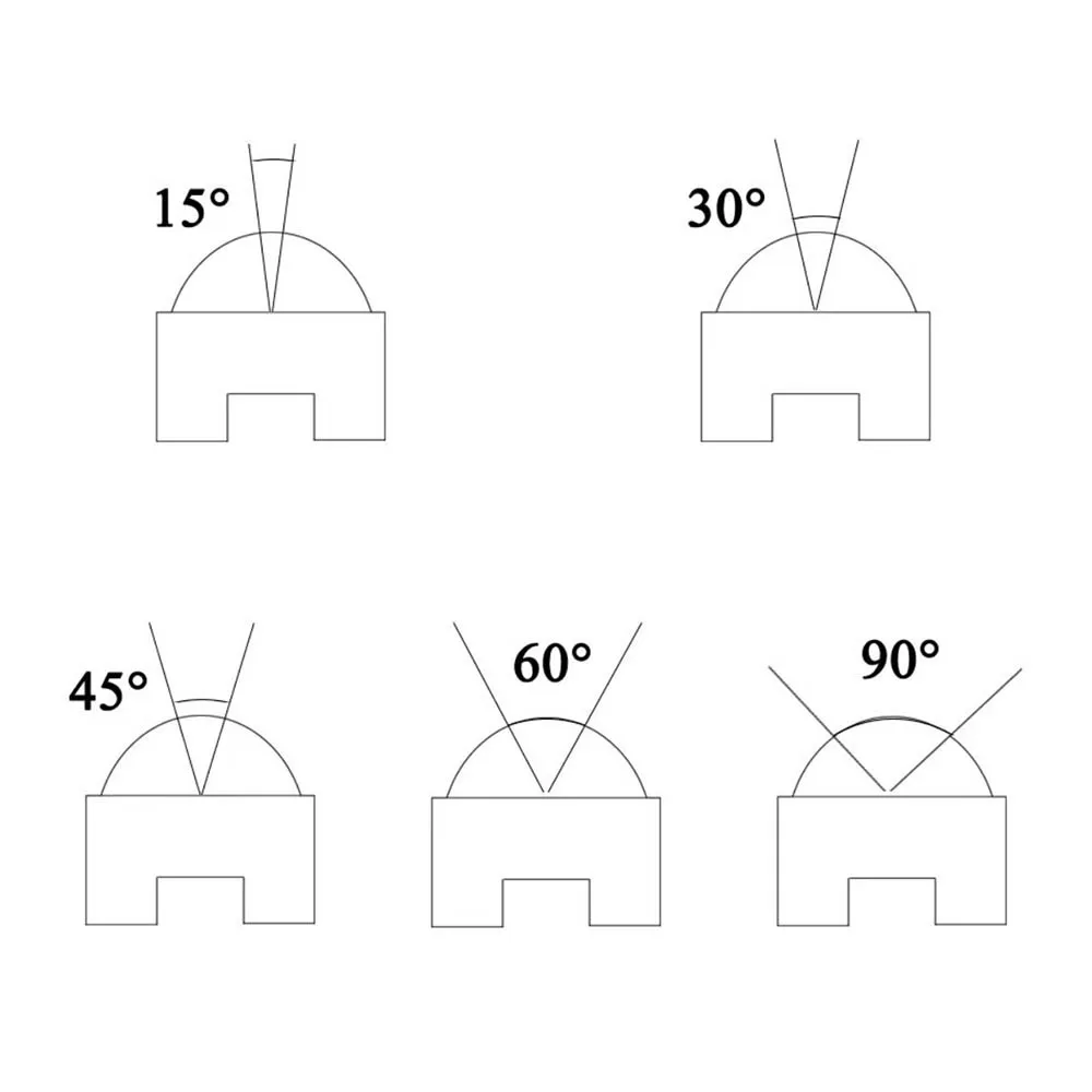 10pcs 1W 3W 5W 13mm IR LED Mini Lens 15 30 45 60 90 100 Degree Needn't Holder High Power LED Diode Convex Reflector Collimator image 6
