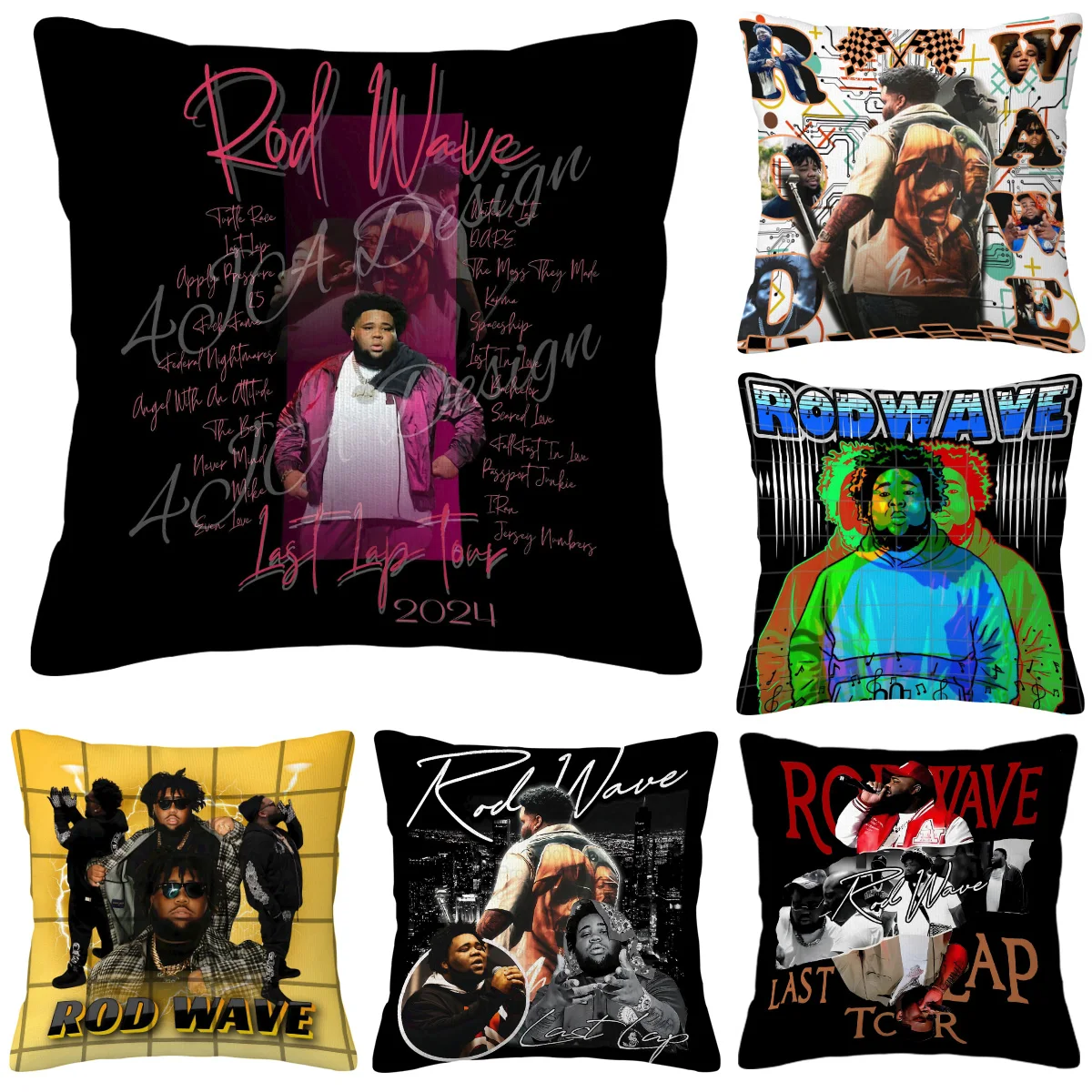 Hip Hop Rapper Rod Wave Pillowcase Pillow Covers Decorative Cushions Cover Sleeping Pillows Room Decorating Items Anime Home