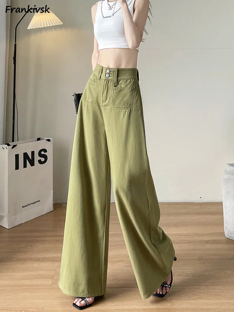 

Women's Jeans High Waist Wide Leg Commuting Straight Loose Harajuku Korean Style Soft Casual Comfortable Young Breathable Soft