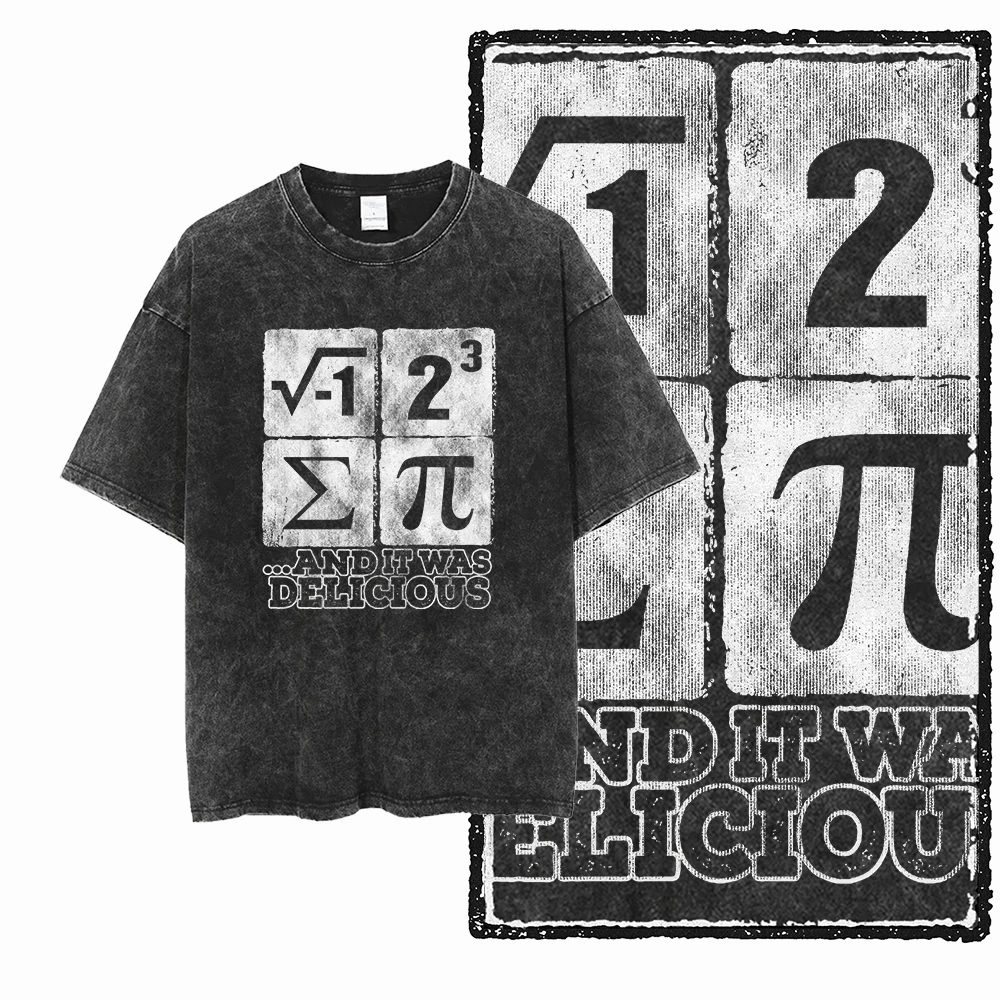 

Футболка унисекс уличная одежда для мужчин, мотив mathématique SC, coton imprimé, délavé à l'acide, эксклюзивная графикация, гра