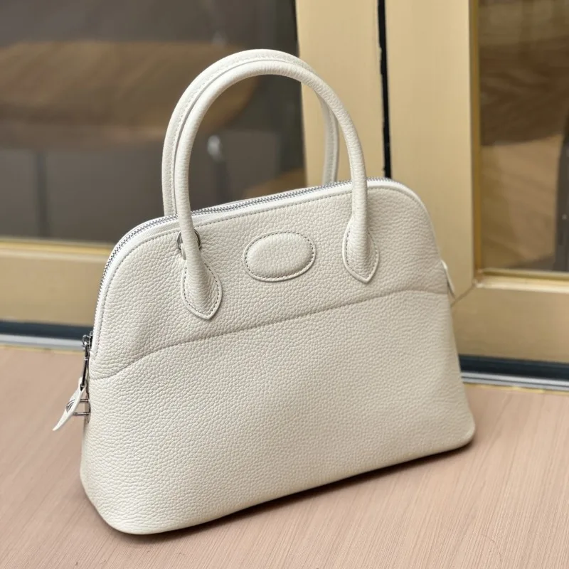 Women's Shell Top-Handle Bag High Quality Genuine Leather Tote Bag Fashion Large Capacity Daily Commuting Single-shoulder Bag