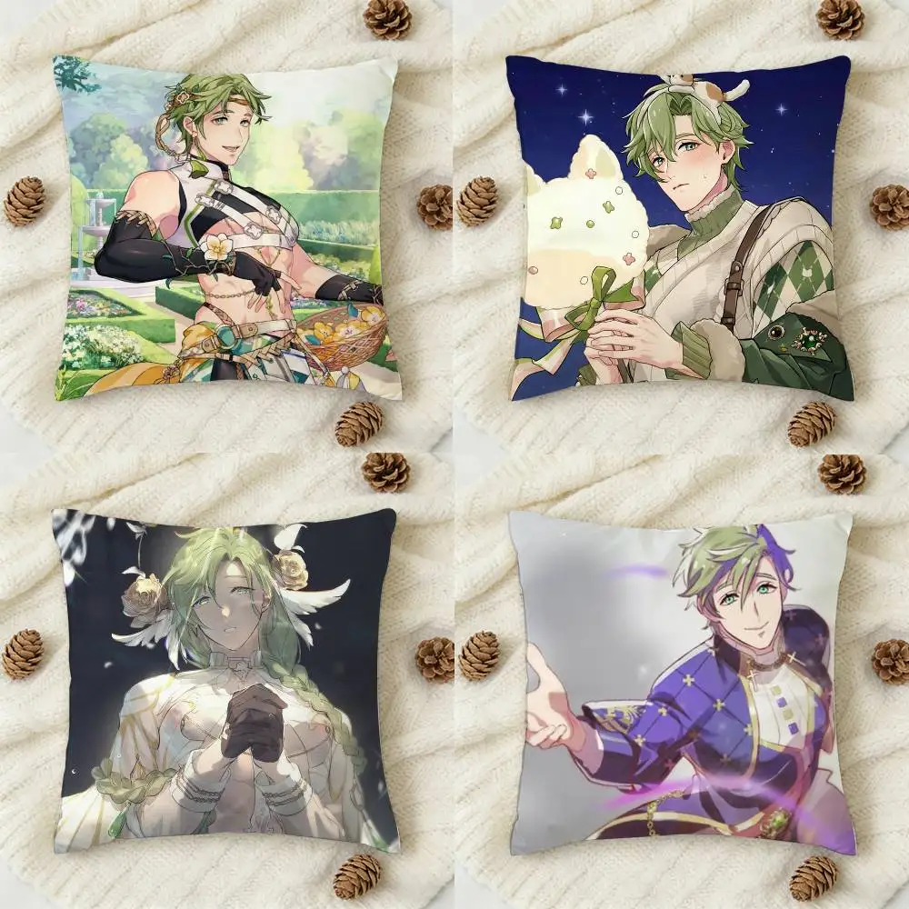 

1pc O-Olivine Nu Carnival Double-sided Printed Square Decorative Cushion Cover for Sofa Living Room Home Decor