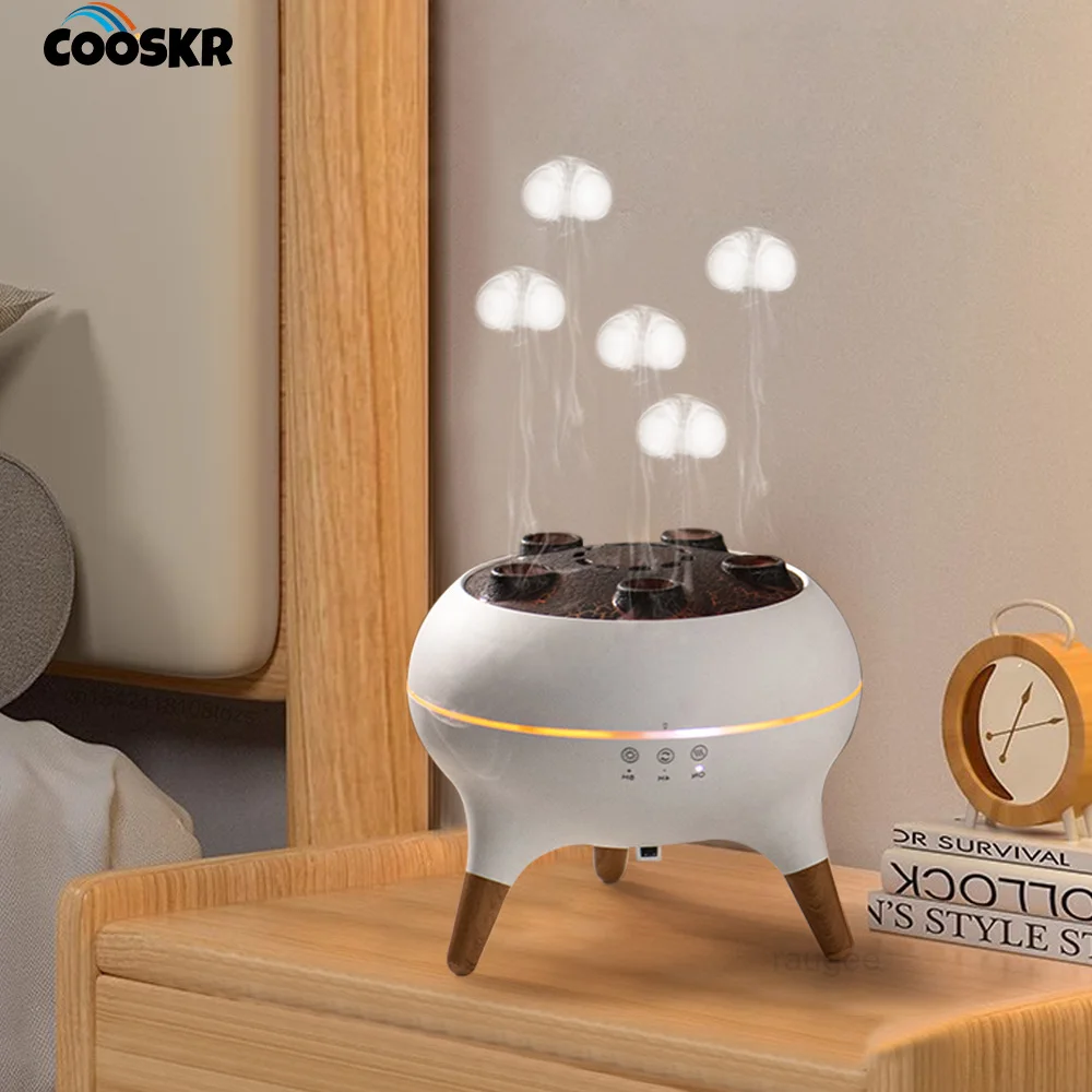 Jellyfish Aroma Humidifier Air Humidifier Essential Oil Diffuser for Home Fragrance Diffuser with Night Light and Remote Control