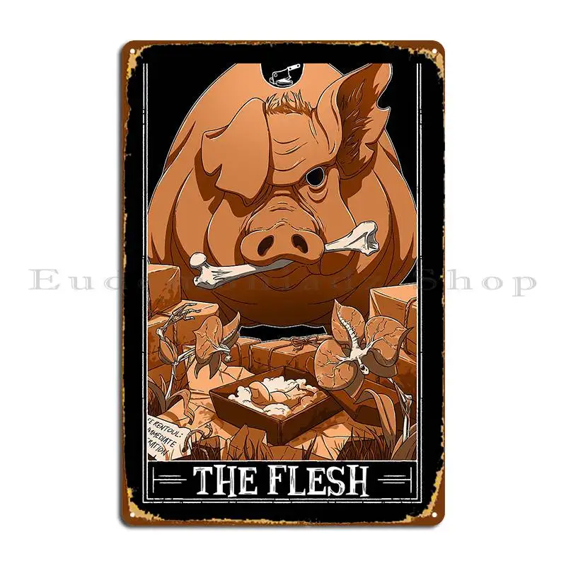 The Flesh Tarotesque Dark Metal Sign Printed Home Decoration Wall Mural Club Tin Sign Poster