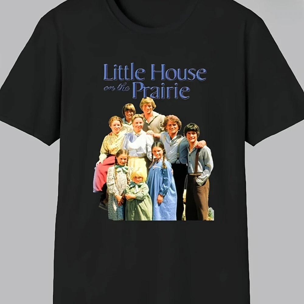 T-shirt unisexe de la série télévisée vintage Little House on Plum Ridge, design de maison emblémati