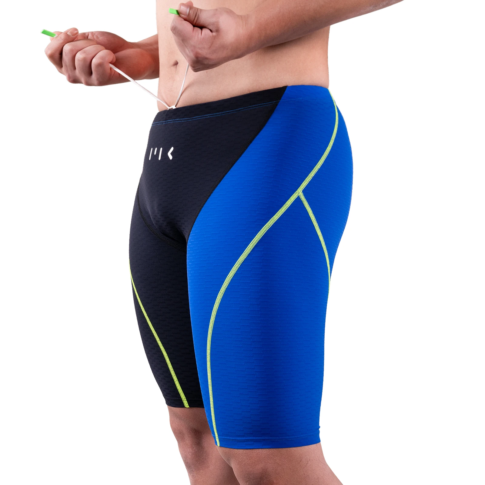 Swimsuit Professional Swim Jammer for Men Chlorine Resistant Quick-Drying Long Tights for Competition Training MY KILOMETRE image 4