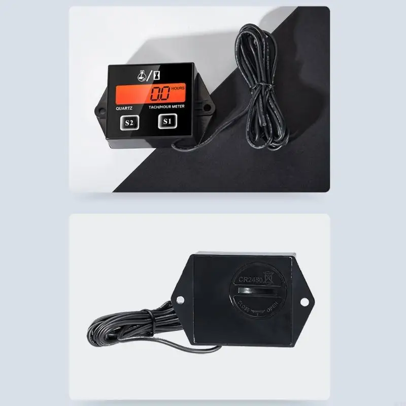 M76E Quick Mount Universal Motorcycle ATV Tachometer With Bright Backlight ABS Housing For Adventure Bikes Night Riding