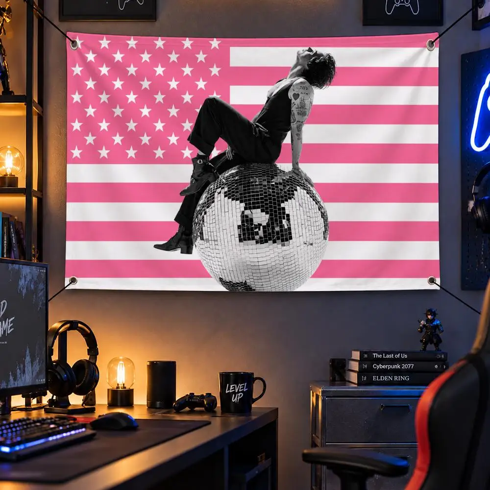 Singer H-Harry Styles Flags Personalized Flag Room Dorm Camping Picnic Garage Bar Indoor Outdoor Wall Decor