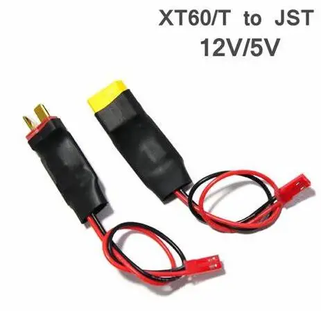 XT60 Deans T connector To JST Plug 2-6S BEC Voltage Regulation Module adapter 12V/5V 3A Output for RC airplane Drone
