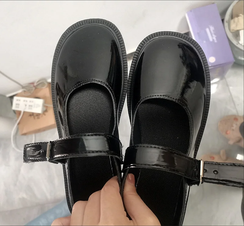 La vie dans un monde différent de zéro chaussures d'uniforme de Cosplay fille Ram Rem chaussures de femme de chambre noires