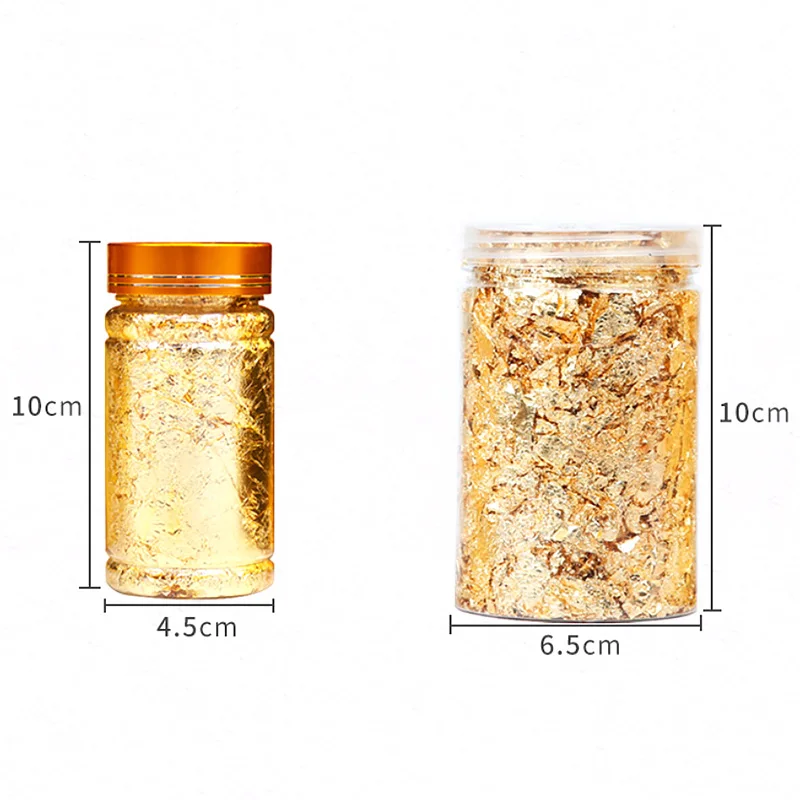 3/4/5/10g Shiny Gold Leaf Flakes Sequins Glitters Confetti for Painting Arts Nail Art Foil Decorative Paper Resin Mold Fillings