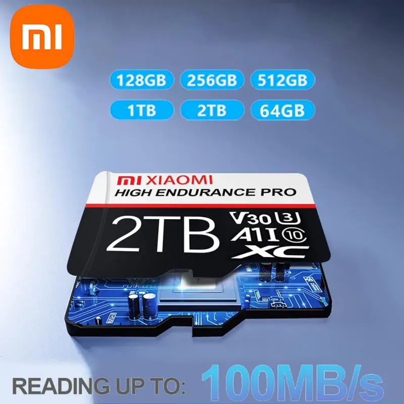 Карта памяти Micro TF/SD Xiaomi, 1 ТБ, 128/256/512 ГБ, класс 10