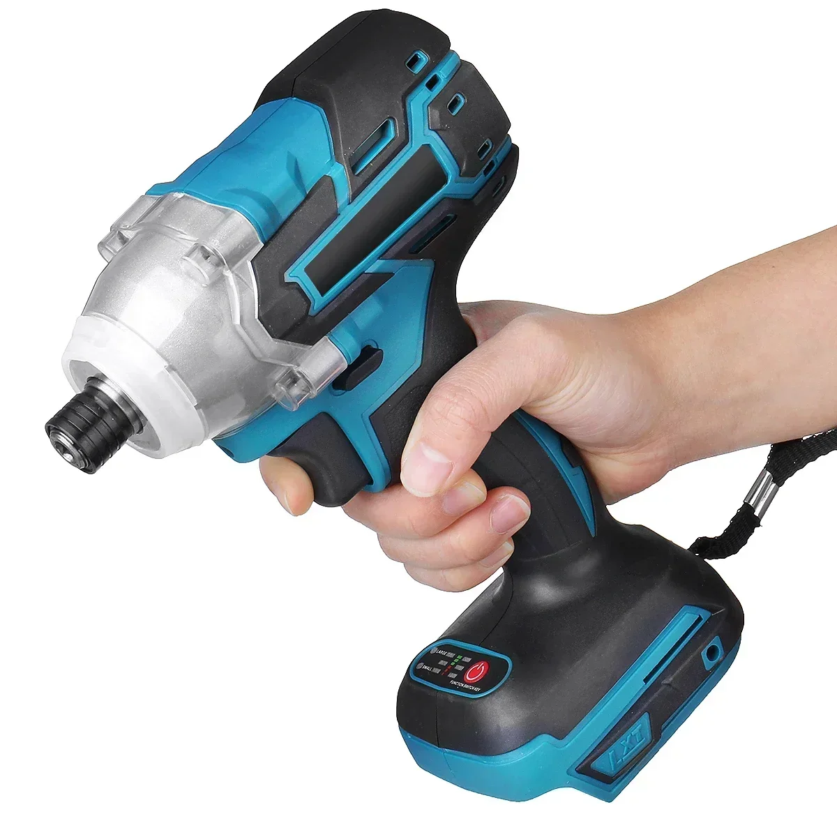 New 18V 2 In 1 Electric Brushless Impact Wrench Rechargable lithium battery Cordless Impact Driver LED Light For Makita Battery