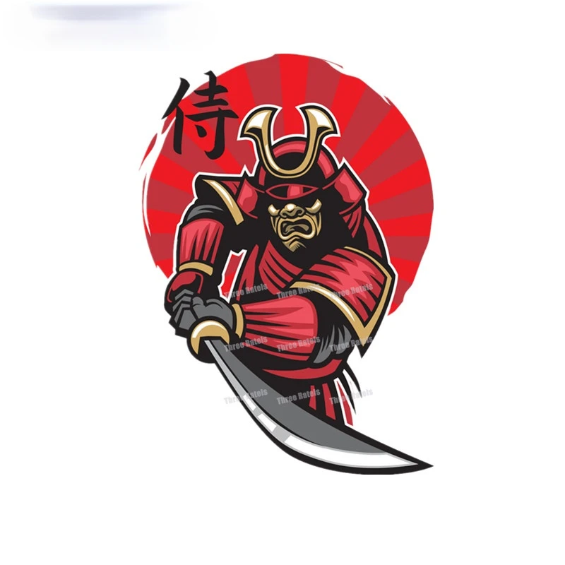 V1670# Car Sticker Funny Samurai Demon Vinyl Decals Car Bumper Rear Window Body Decoration Decals Waterproof Sun Protection