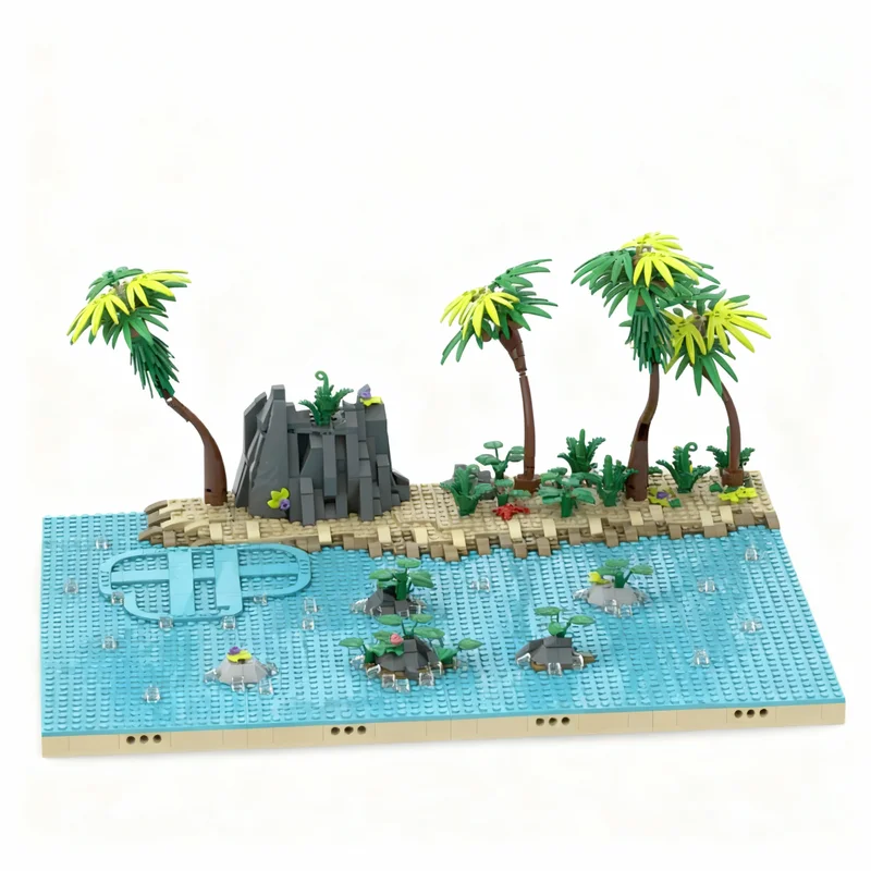 Ensemble de 773 pièces MOC Pirates Diorama, 1 modèle Ray, blocs de construction, architecture, cadeaux de Noël, idée créative, jouet éducatif