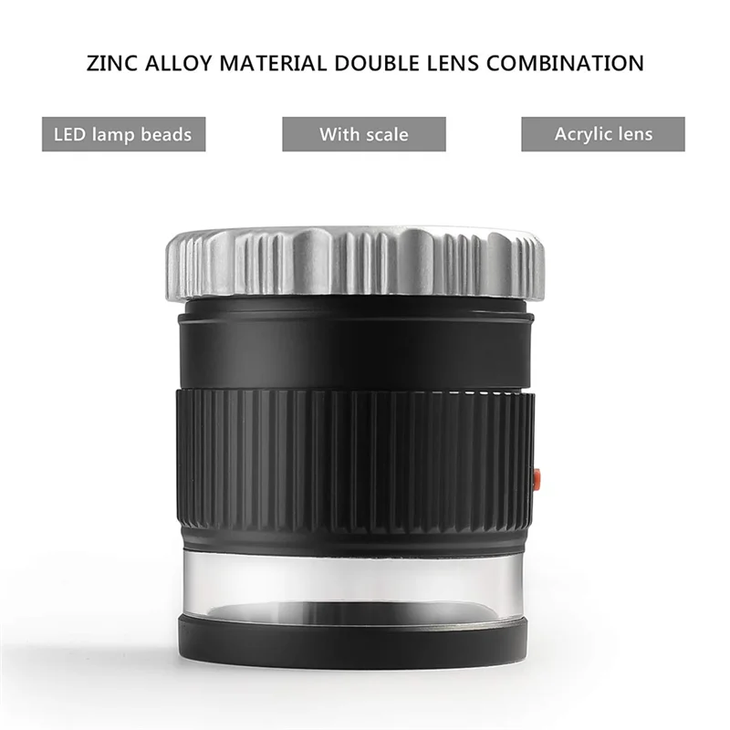 M11K-30X Loupe Magnifier,Adjustable Length Magnifier,Foldable Jewelry Magnifier Glass For Textile Optical,Embroidery