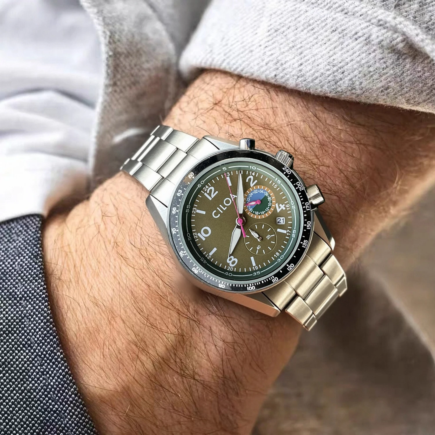 

CILOA Green High Quality Watch for Men 2025 New Fashion and Leisure High end Christmas Men's Watch Waterproof Quartz Watch