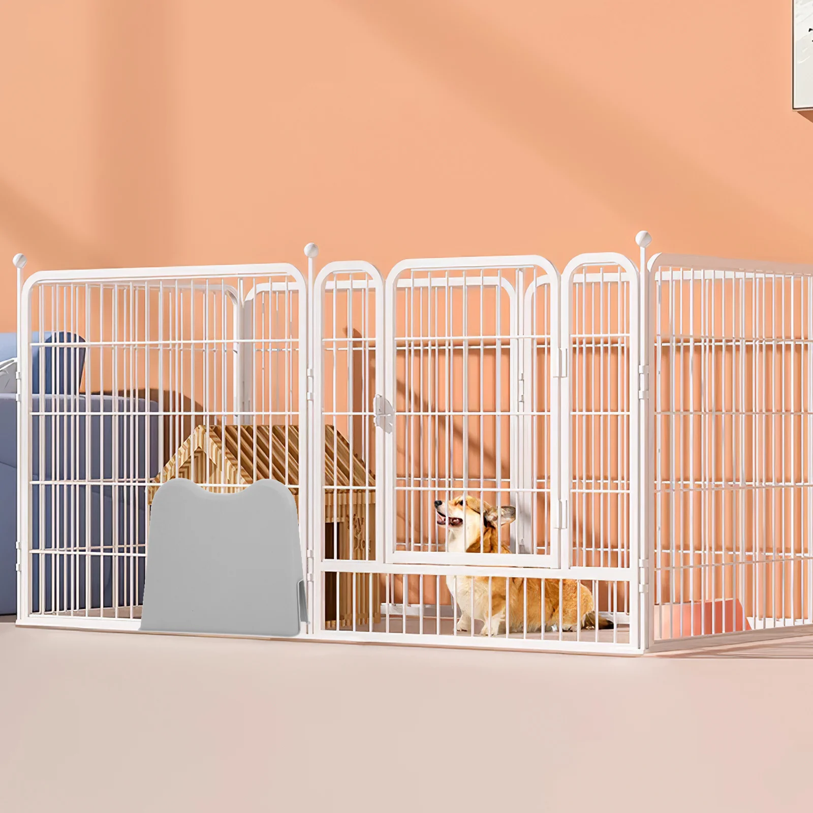 

Lightweight Dog Litter Box Splash Guard Enclosure Portable Anti-Splashing Privacy Cover Reusable Easy Clean Pet Toilet Guards