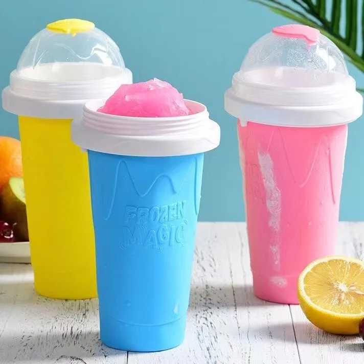 

Summer Squeeze Homemade Milkshake Bottle Quick-Frozen Smoothie Sand Cup Pinch Fast Cooling Magic Cup Ice Cream Slushy Maker