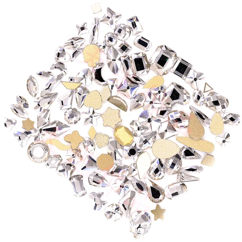 20 sztuk/partia szklane cyrkonie do paznokci gruszka 40 styl kolorowe kamienie Nail Art urok kryształ Rhinestone 3D biżuteria do paznokci — zdjęcie 4