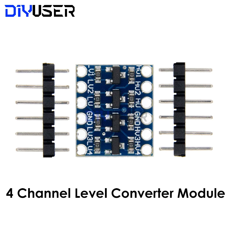 DIYUSER 10 قطعة 4 قناة IIC I2C محول المستوى المنطقي وحدة ثنائية الاتجاه 5 فولت إلى 3.3 فولت