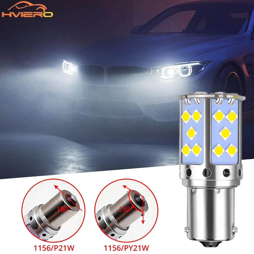 

1/2/4/10/20X Car Turn Signal Light P21W LED 1156 BA15S PY21W BAU15S 35SMD Bulb Canbus Free Leds Auto Lamp License Plate Lights
