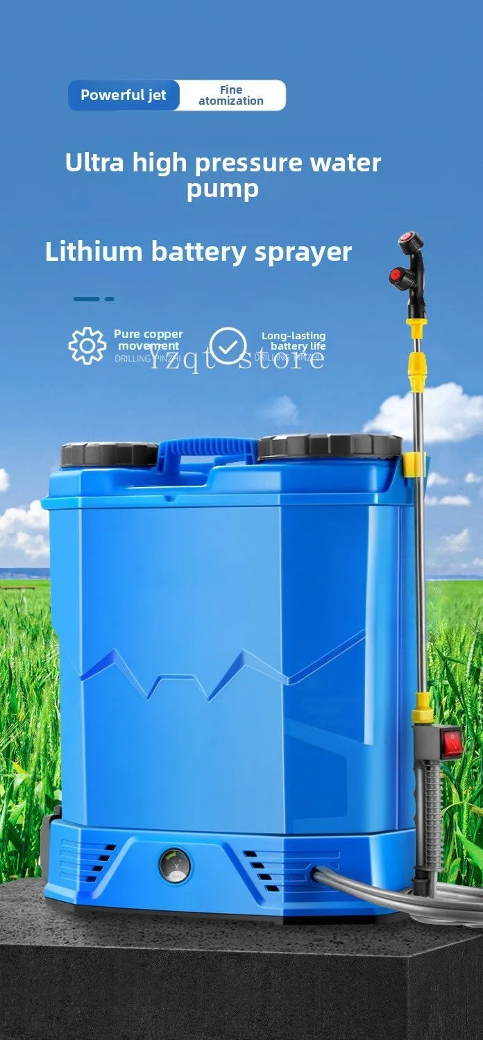 Agricultural new electric sprayer, backpack charging, pesticide lithium battery, high pressure sprayer disinfection