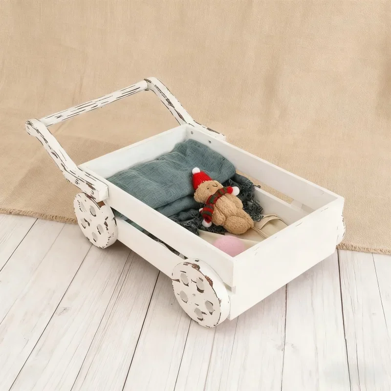 Newborn Small Wooden Bed Studio Photo Model Tools & Baby Accessories Ideal Photography Props for Children Growth Commemoration