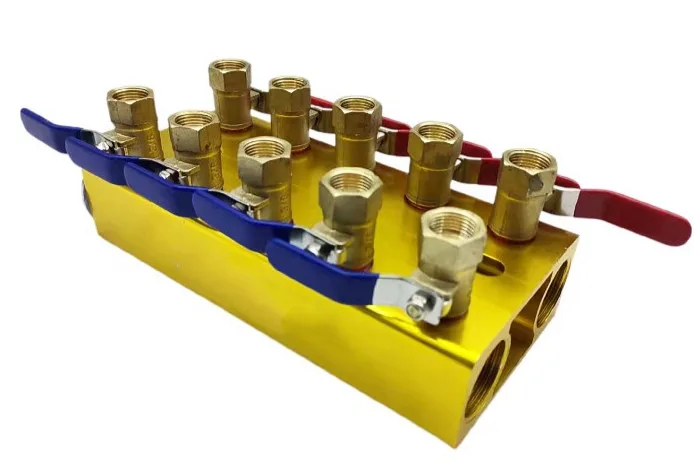 

Flow Meter for Water Regulator Out with Handle Valve Hydraulic Brass Mainfolds Equipment